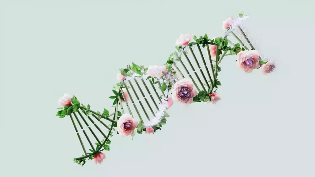 Image de l'ADN en fleurs
